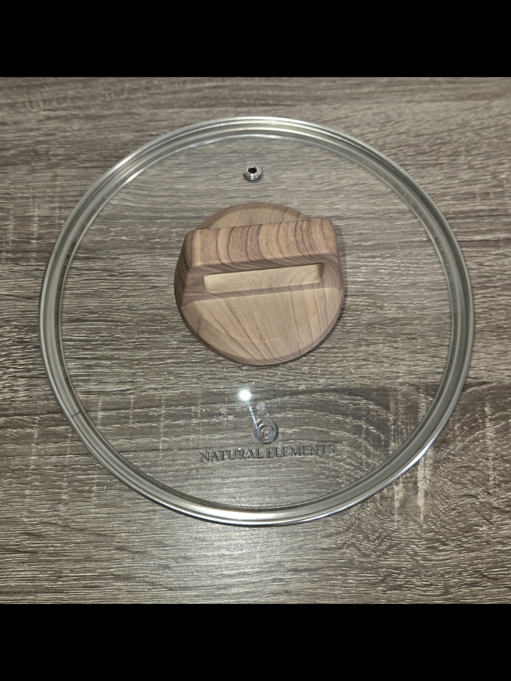 Natural Elements Woodstone Glass Lid  8 1/4” Replacement Lid.